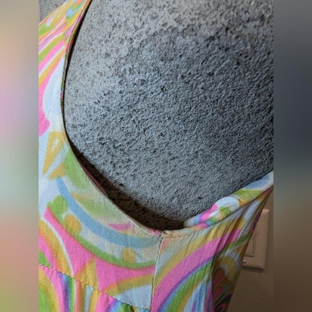 60's vintage iconic psychedelic disco shift dress. Couture Size 8/10. - Picture 9 of 12
